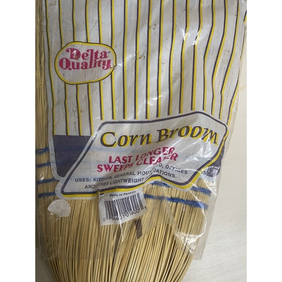 21 Inches Long 10 Inches Wide Handheld Corn Broom By Delta Quality Hanging Hook - Picture 5 of 5